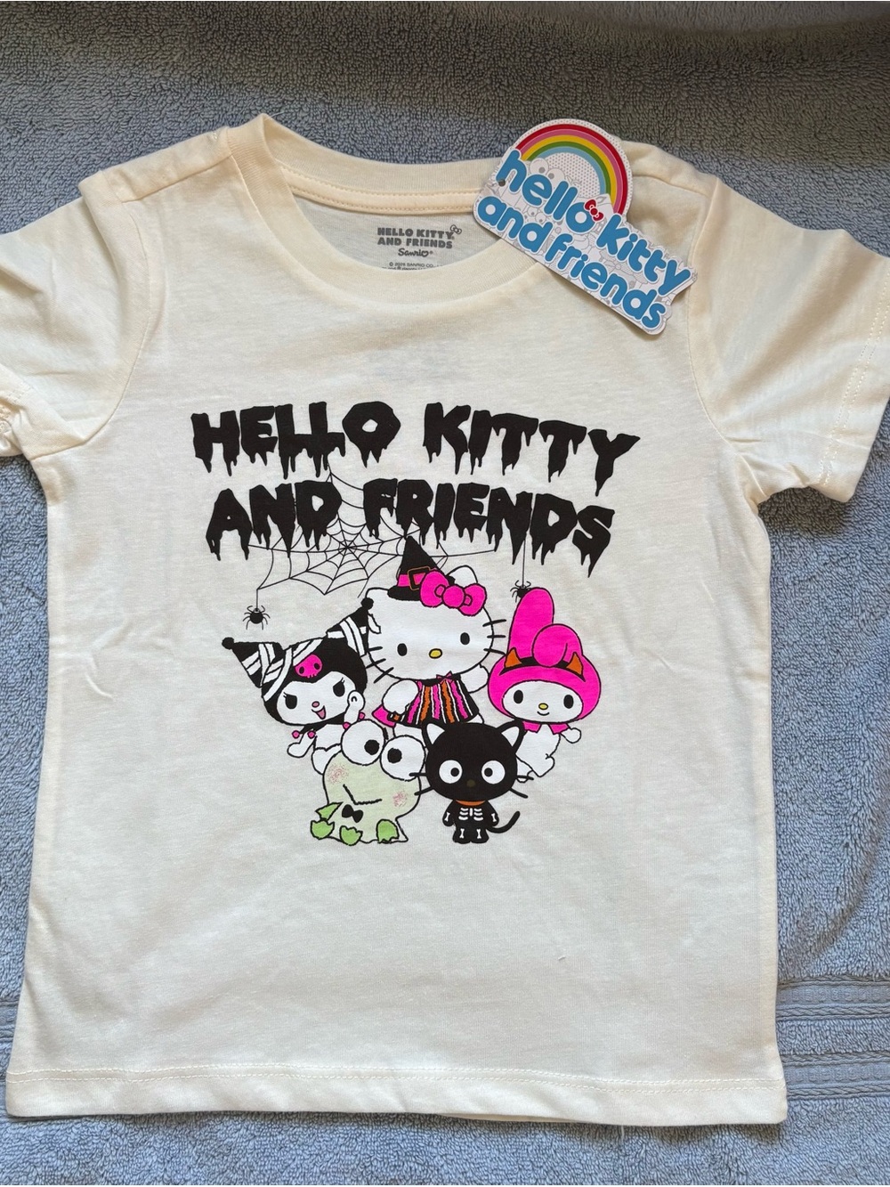 Hello Kitty Cream Graphic Tee with Pink Accents